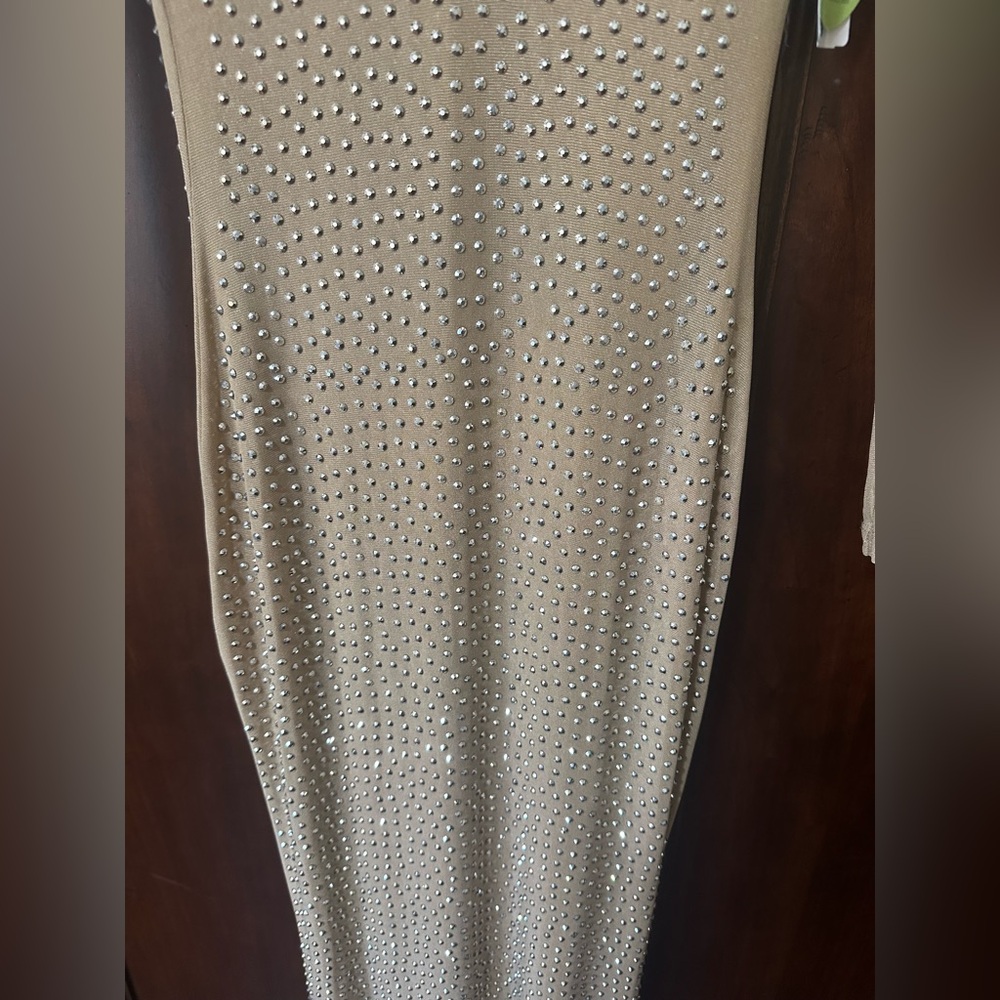 WINDSOR Long Sleeve Sequin embellished Dress for Women Long Gown
